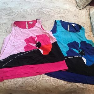 2 New York & Co. Tank Blouses XL